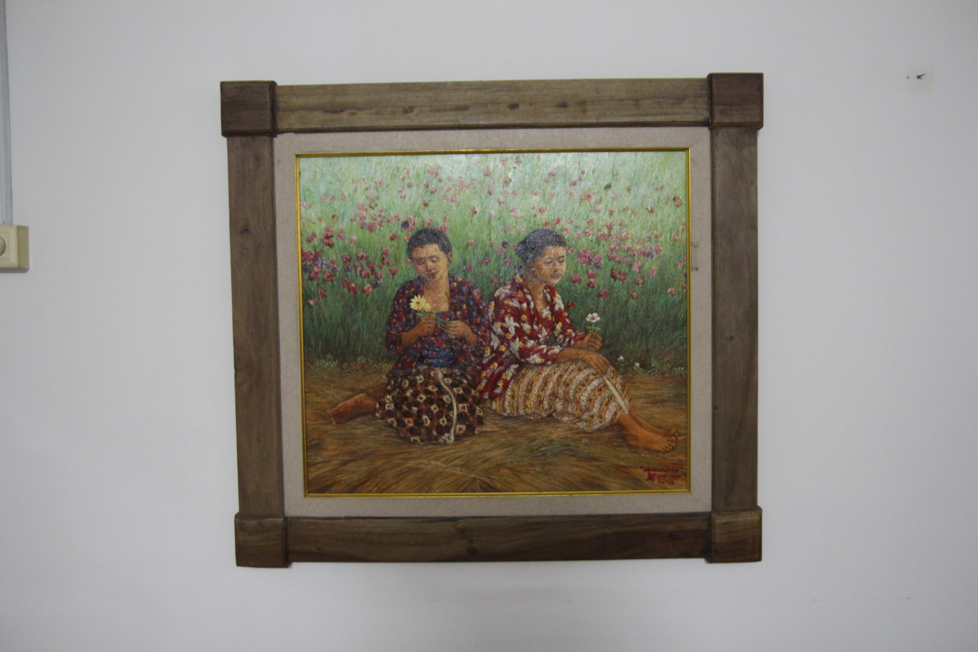 Lukisan Cak Min "Nang Sawah" 80x70 cm (2023)